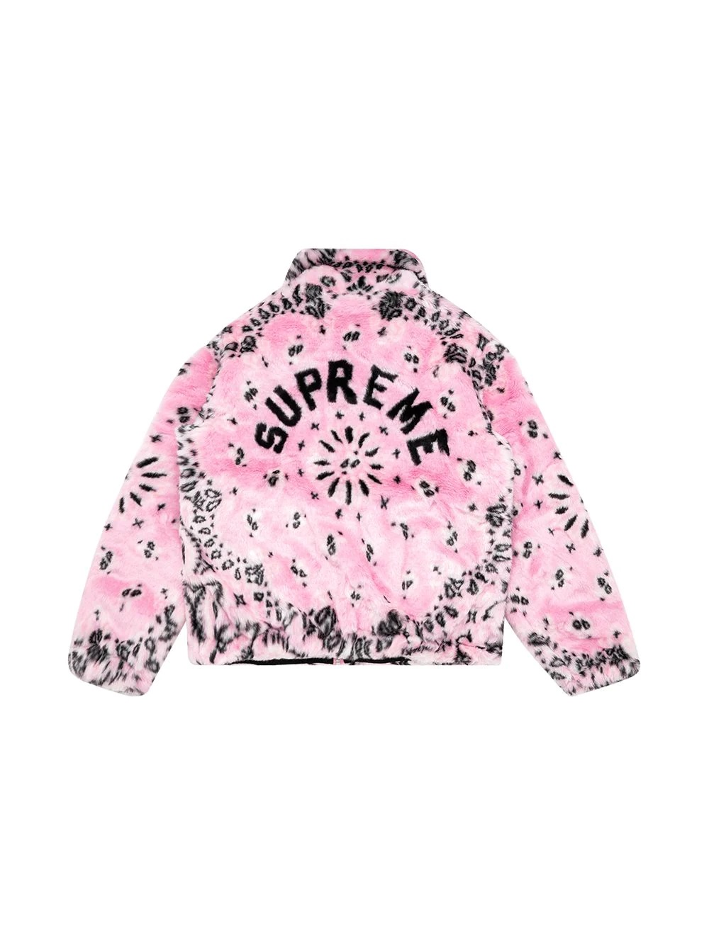 bandana faux fur bomber jacket - 2