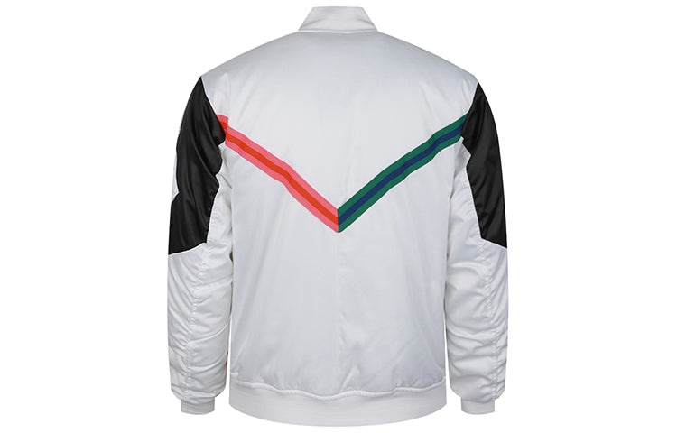 Air Jordan WINGS MA-1 Casual Sports Colorblock Stand Collar Jacket White CD5458-100 - 2