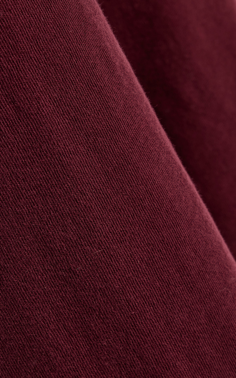 Drawstring Cotton Wide-Leg Sweatpants burgundy 5