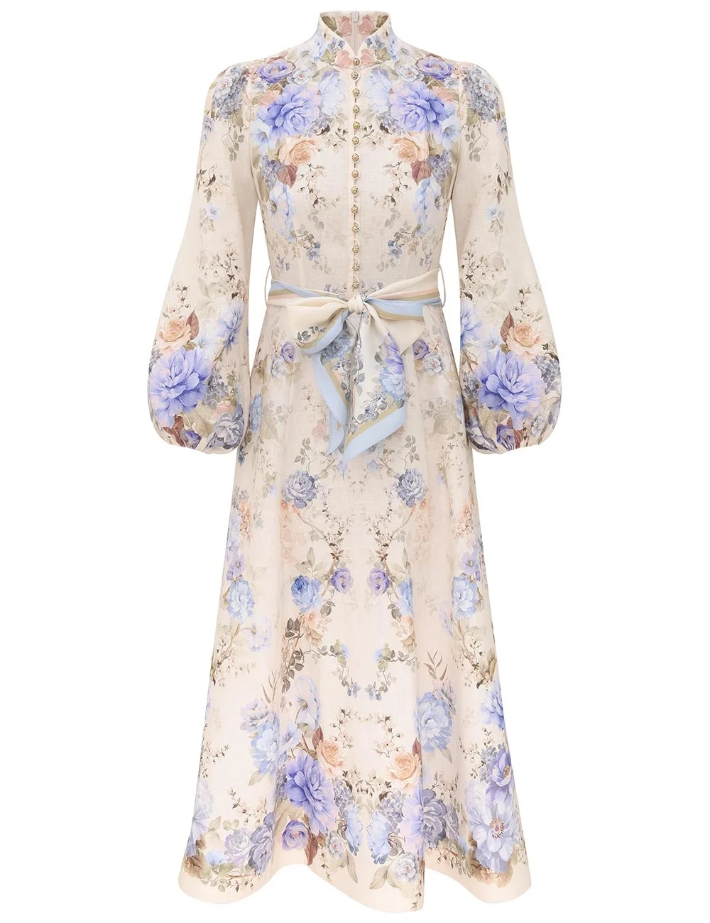 CLASH BUTTON MIDI DRESS - 1