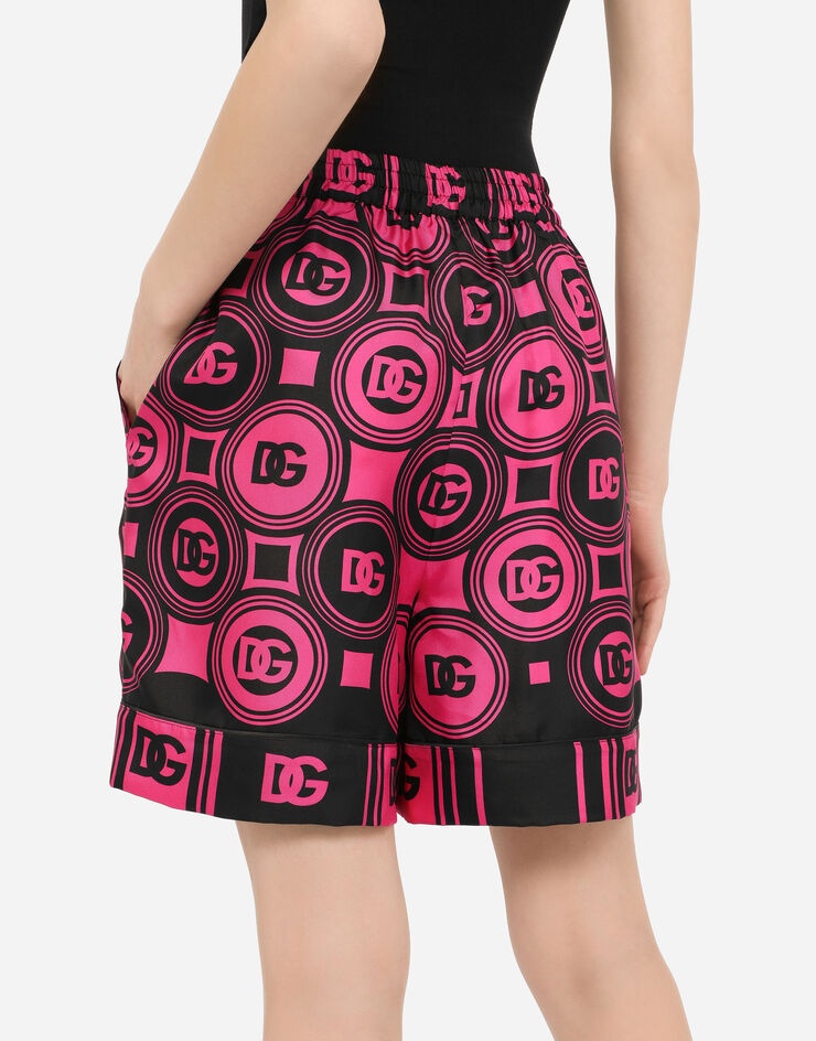 DG-print twill shorts with piping - 5