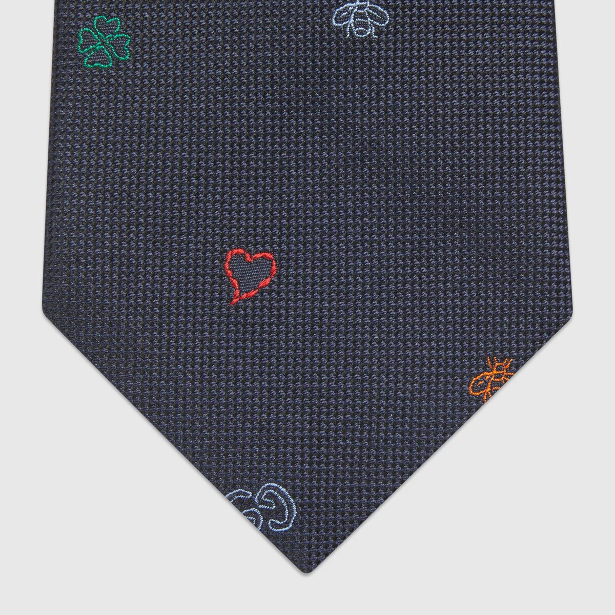 Symbols jacquard silk tie - 3