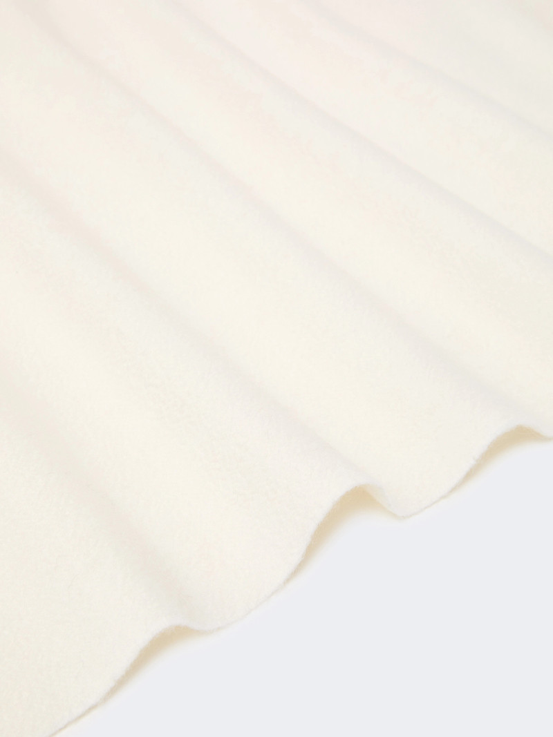 BACI Embroidered and fringed cashmere stole - OPTICAL WHITE 3