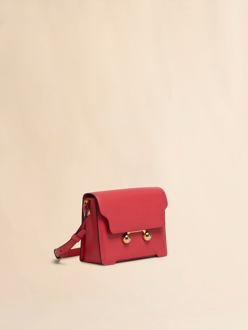 RED LEATHER TRUNKAROO MEDIUM SHOULDER BAG - 5