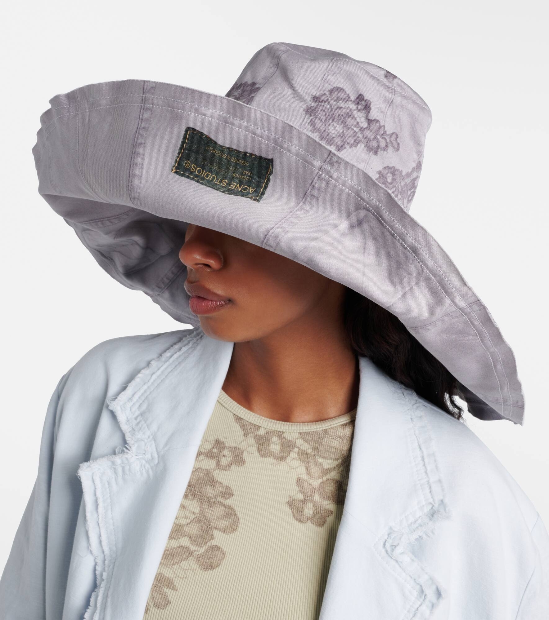 Oversized reversible cotton bucket hat - 5