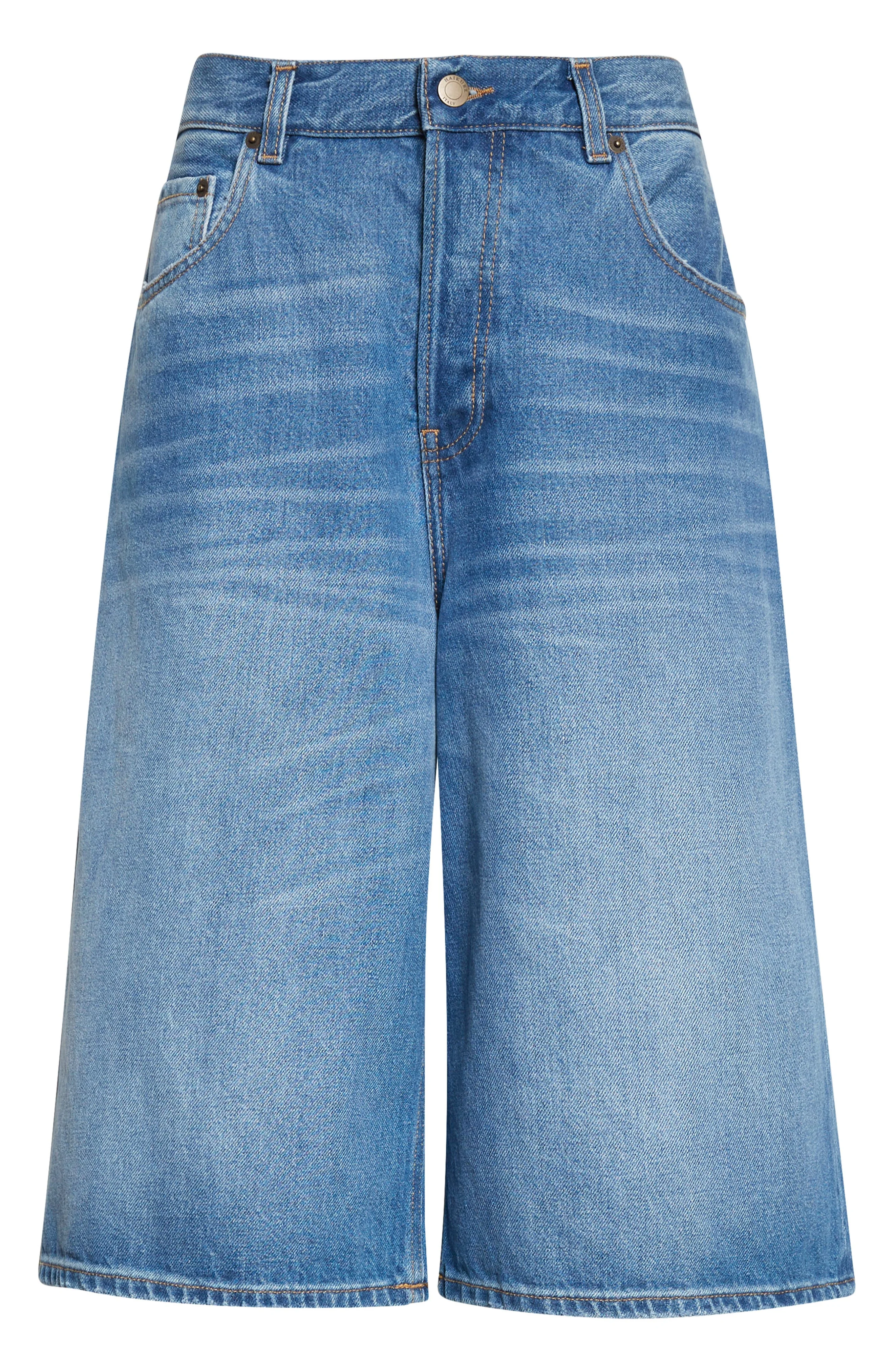 Haikure New Becky Wide Leg Denim Bermuda Shorts in Real Blue at Nordstrom - 1