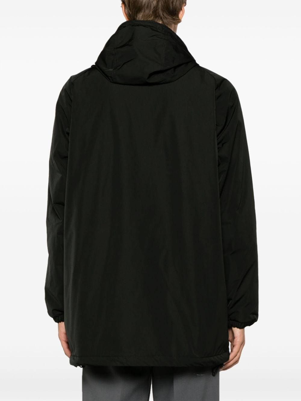 hooded long-sleeved coat - 4