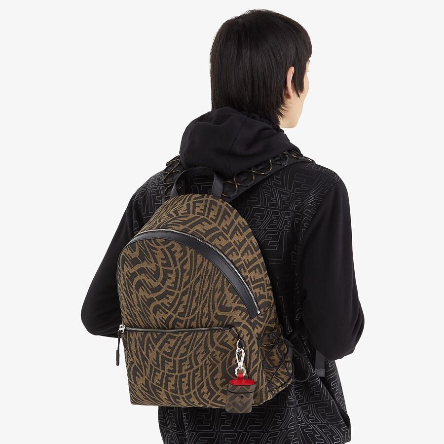 Backpack in brown FF Vertigo fabric - 5