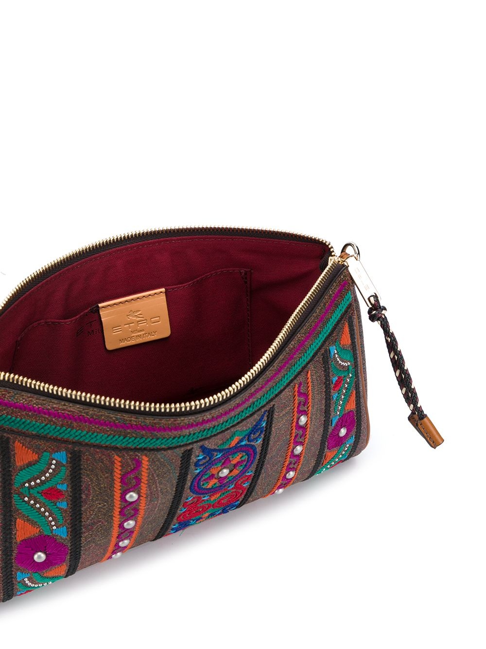 embroidered-design shoulder bag - 5