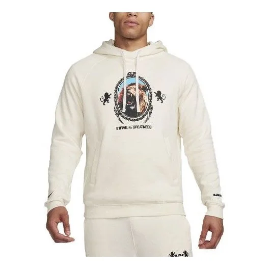 Nike Lebron Pullover Fleece Hoodie 'Phantom Heather Black' FB7124-027 - 1