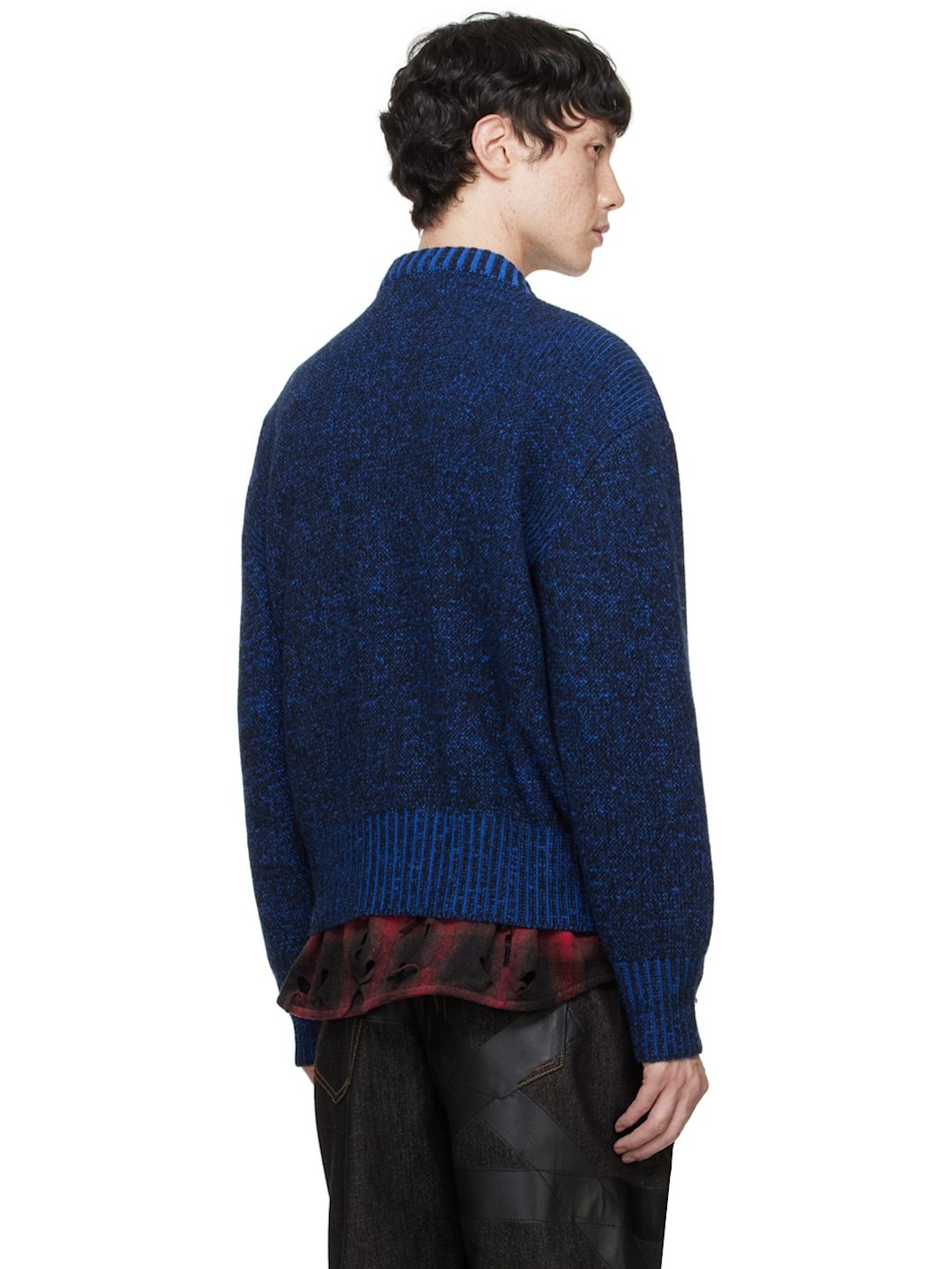 Black & Blue Two-Tone Corset Cardigan - 3