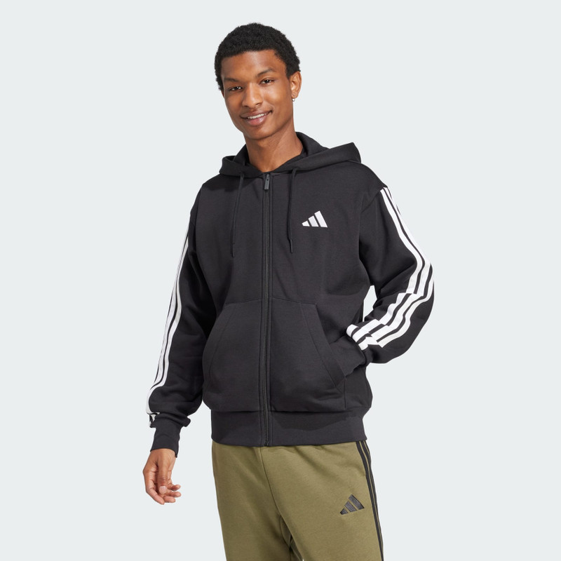 adidas Essentials 3-Stripes Fleece Hoodie outlook