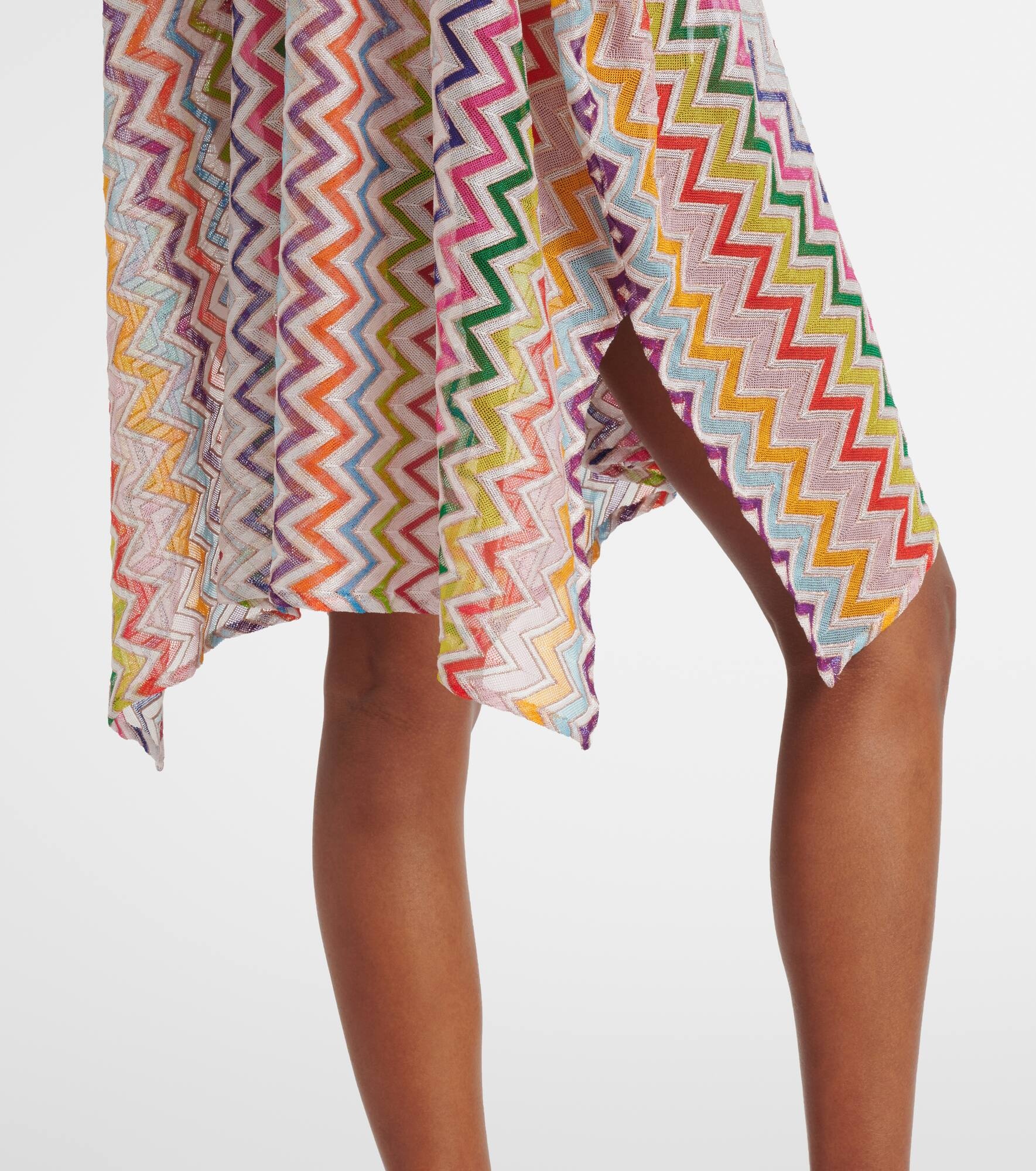 Zig Zag semi-sheer beach dress - 5