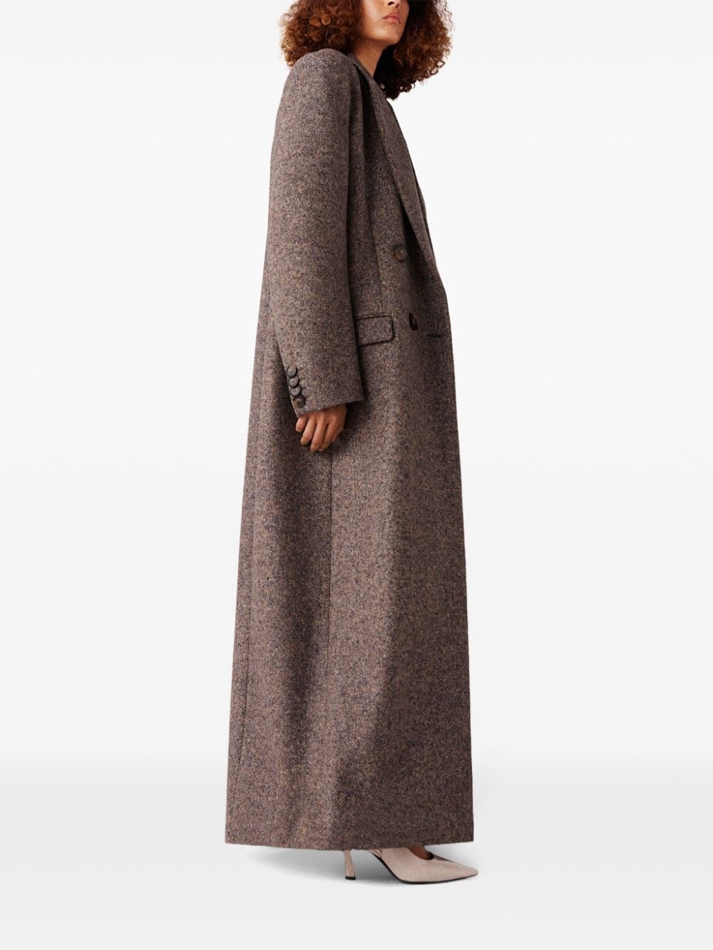 double-breasted long coat - 4