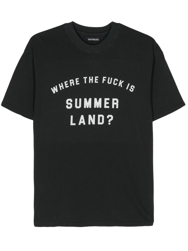 slogan-print T-shirt 1