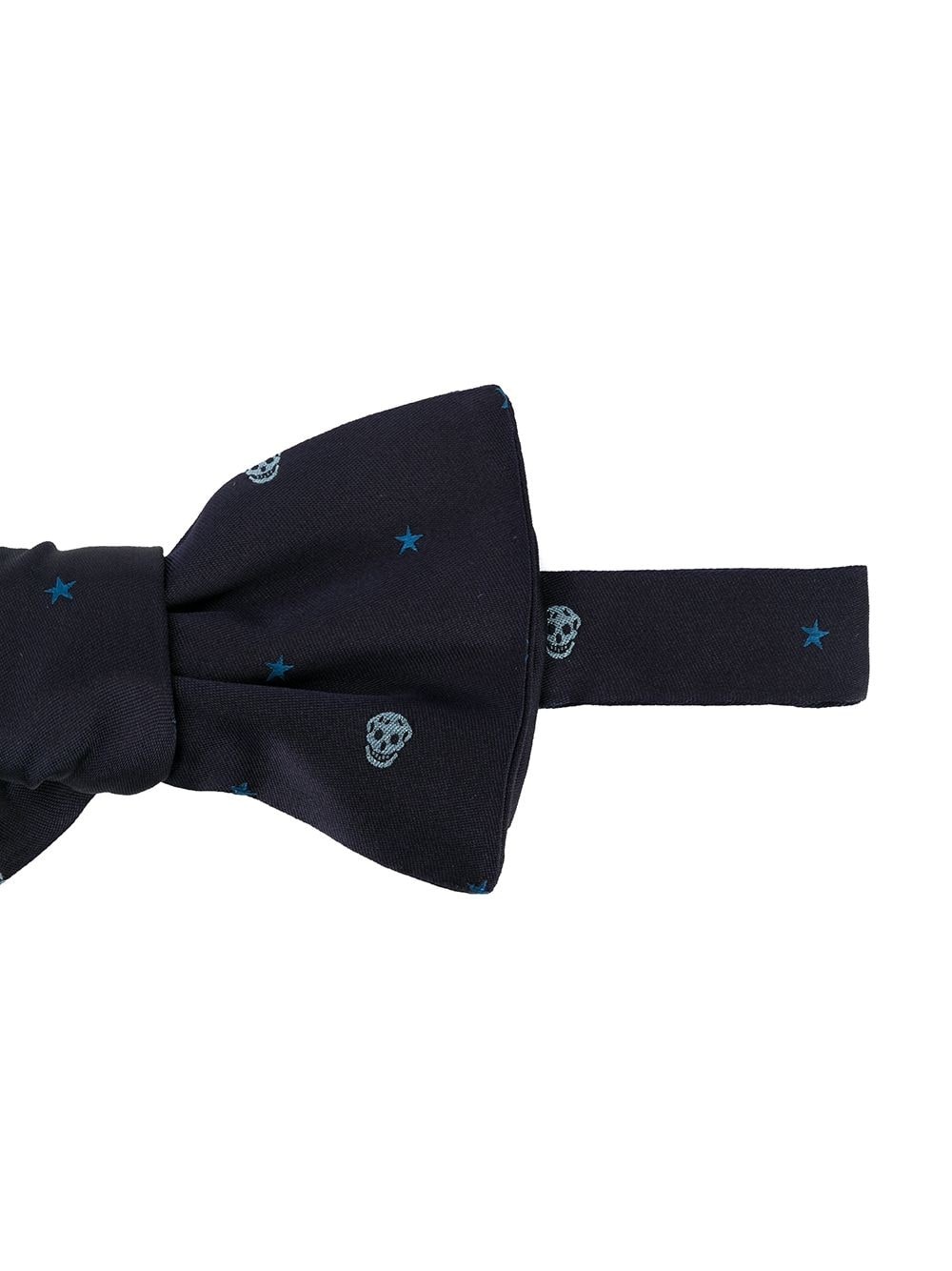 skull-print clip-on bow tie - 2