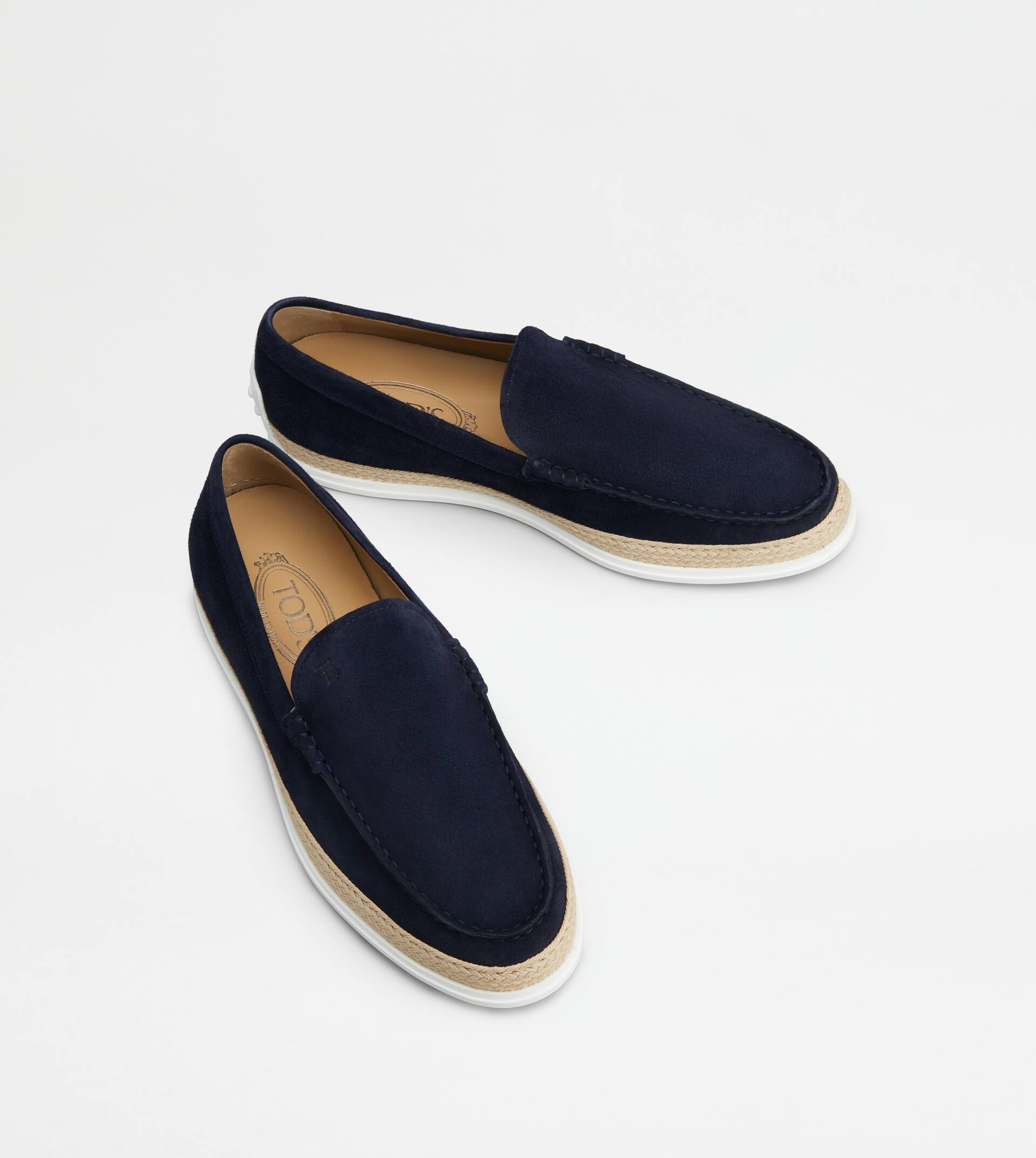 SLIP-ONS IN SUEDE - BLUE - 2