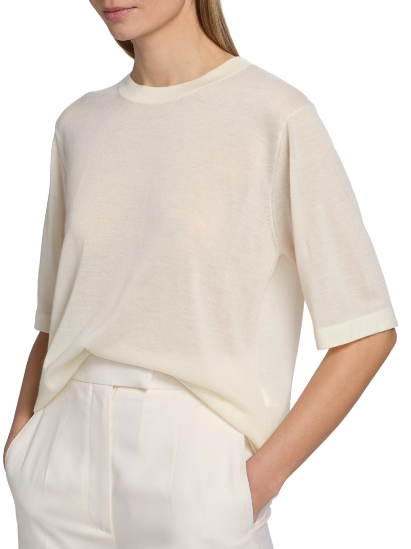 Women's Nala Fine Short-Sleeve Top - Ivory 6