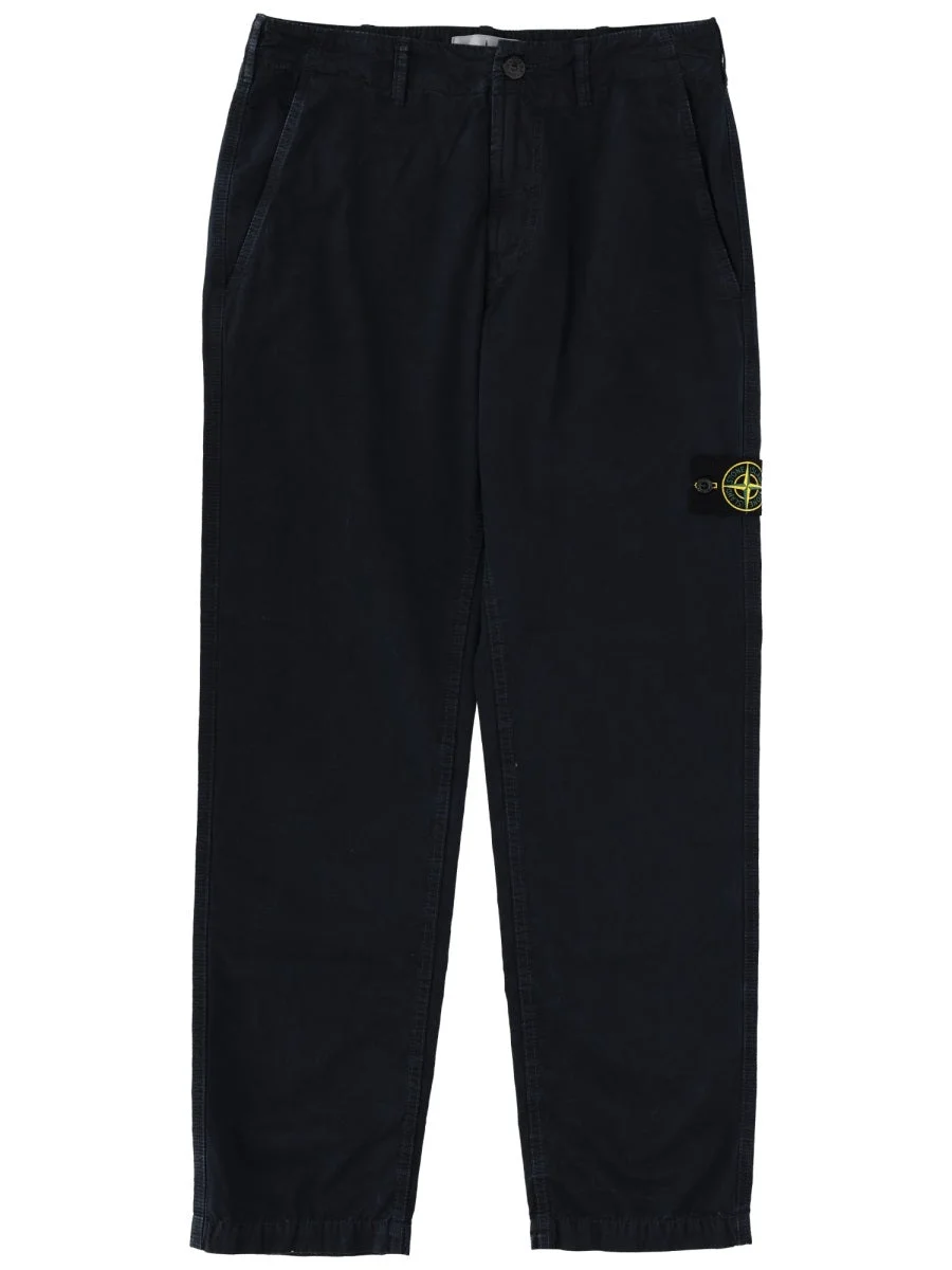 Stone Island Men Pants With Logo Patch - 1