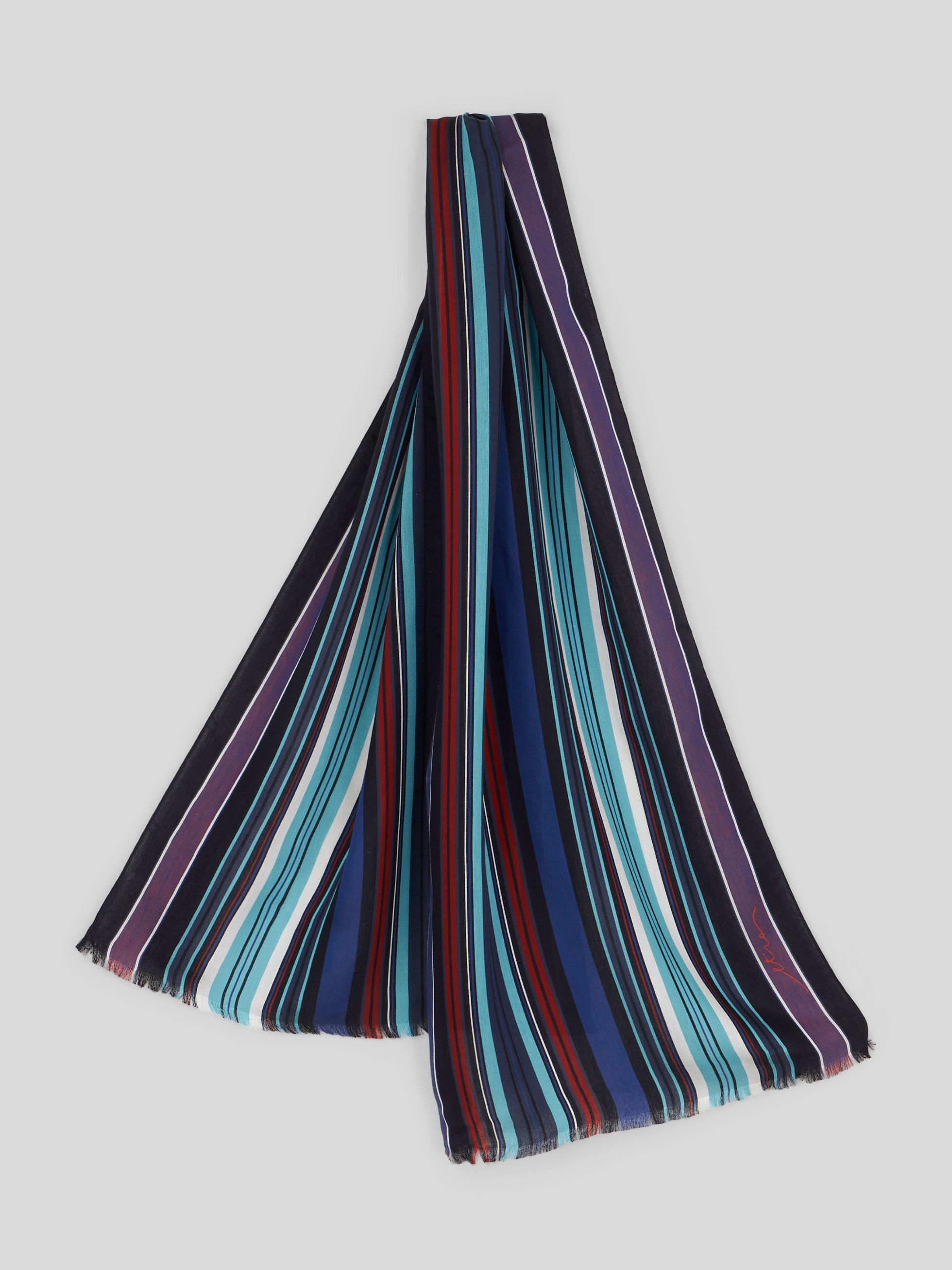 STRIPED JACQUARD SCARF - 1
