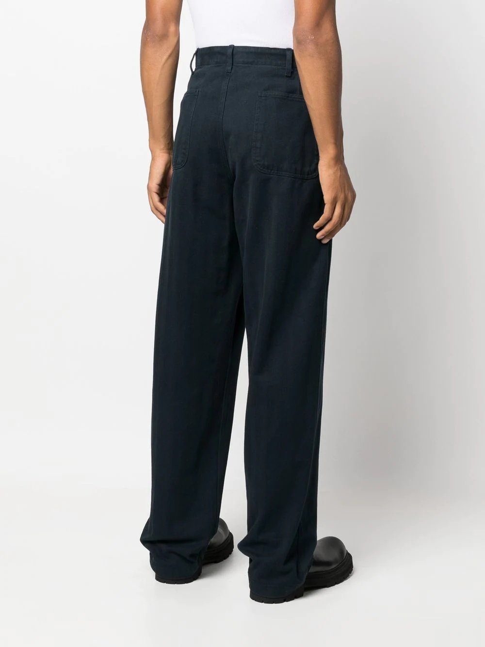 loose-fit denim trousers - 4