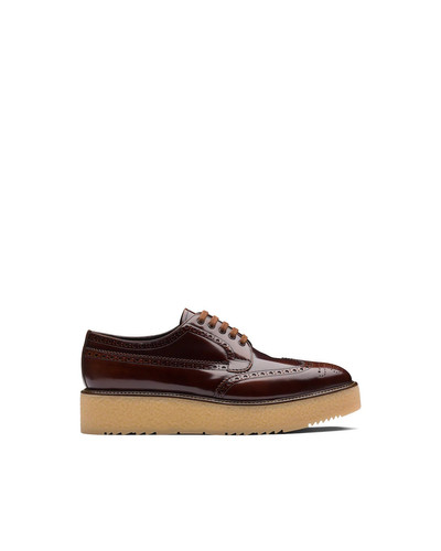 Prada Brushed leather derby shoes outlook