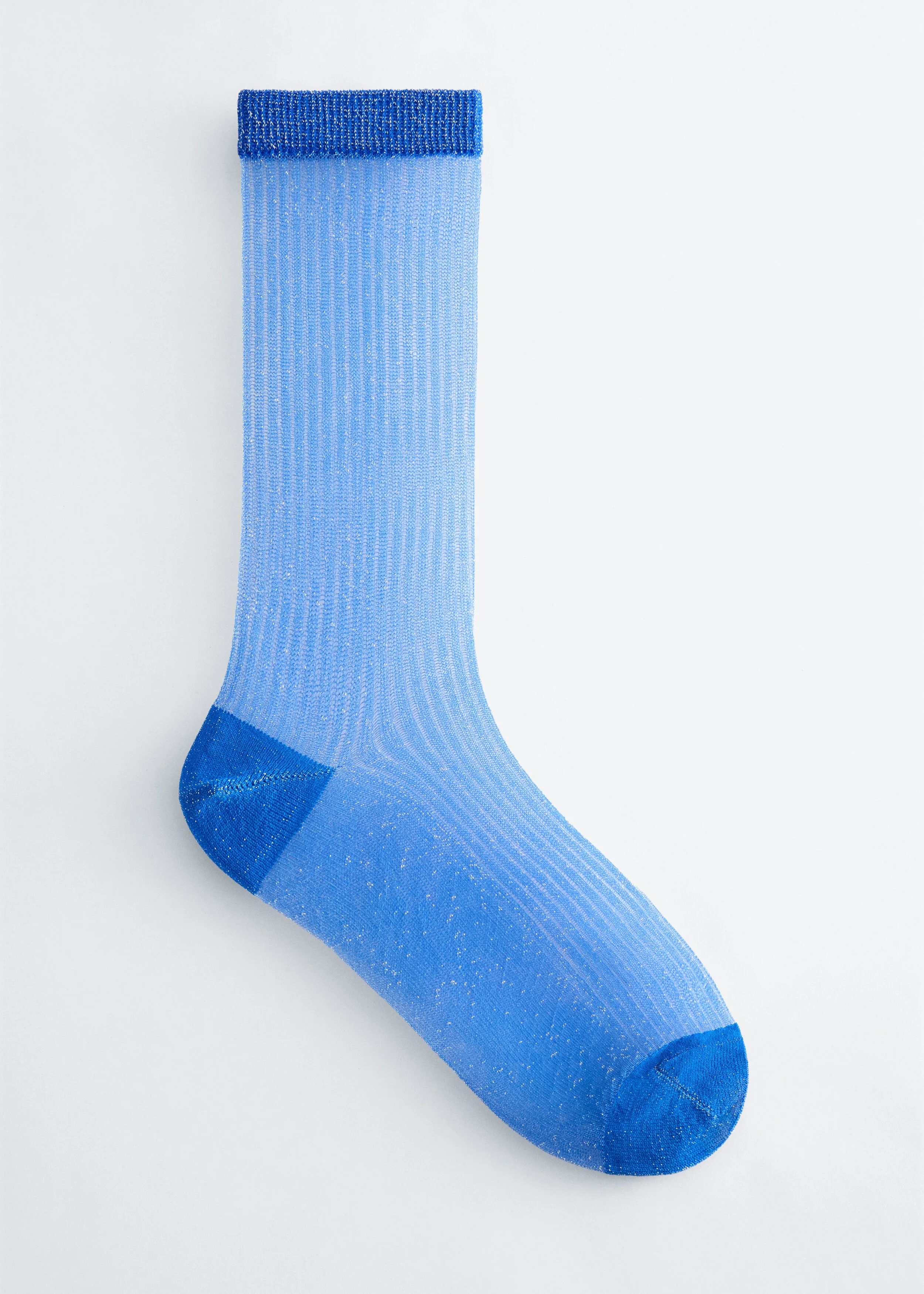 Sheer Ribbed Socks - 1