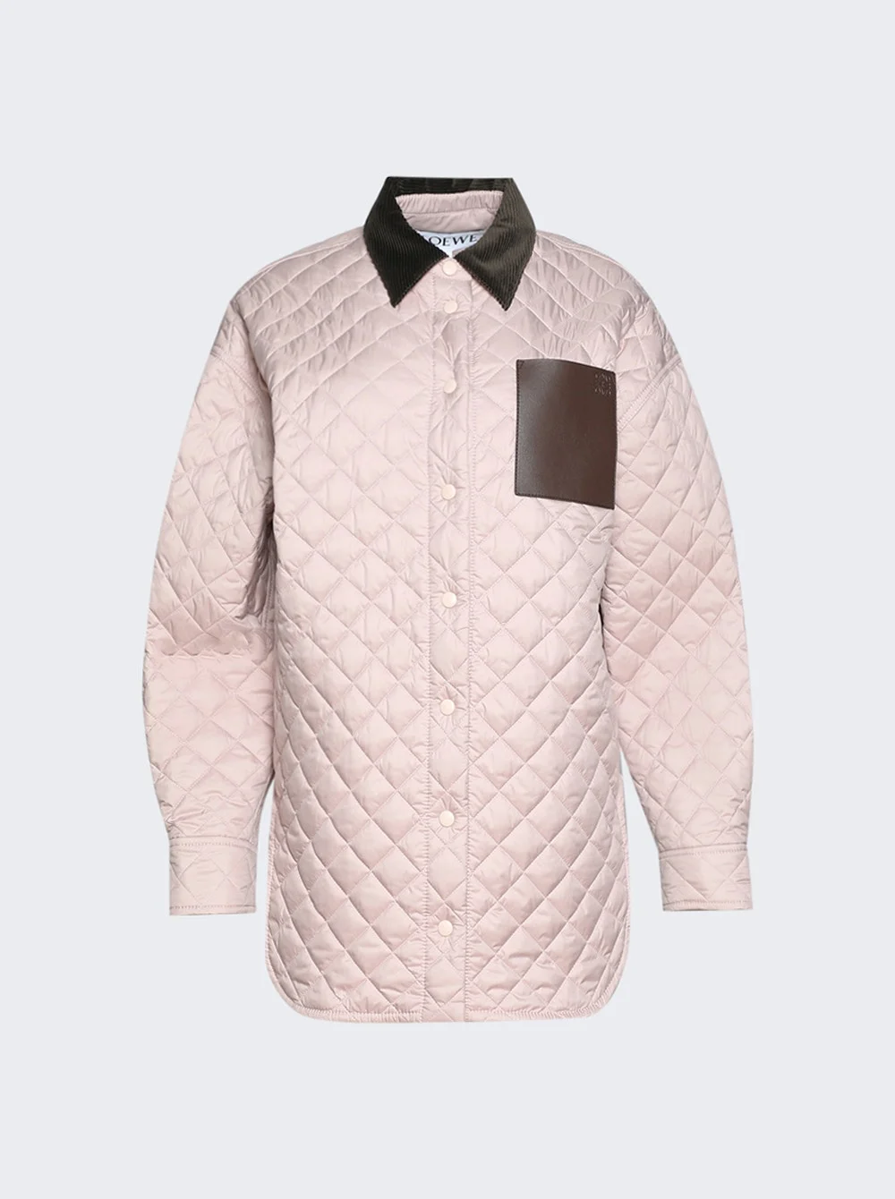 Quilted Overshirt Light Pink - 1