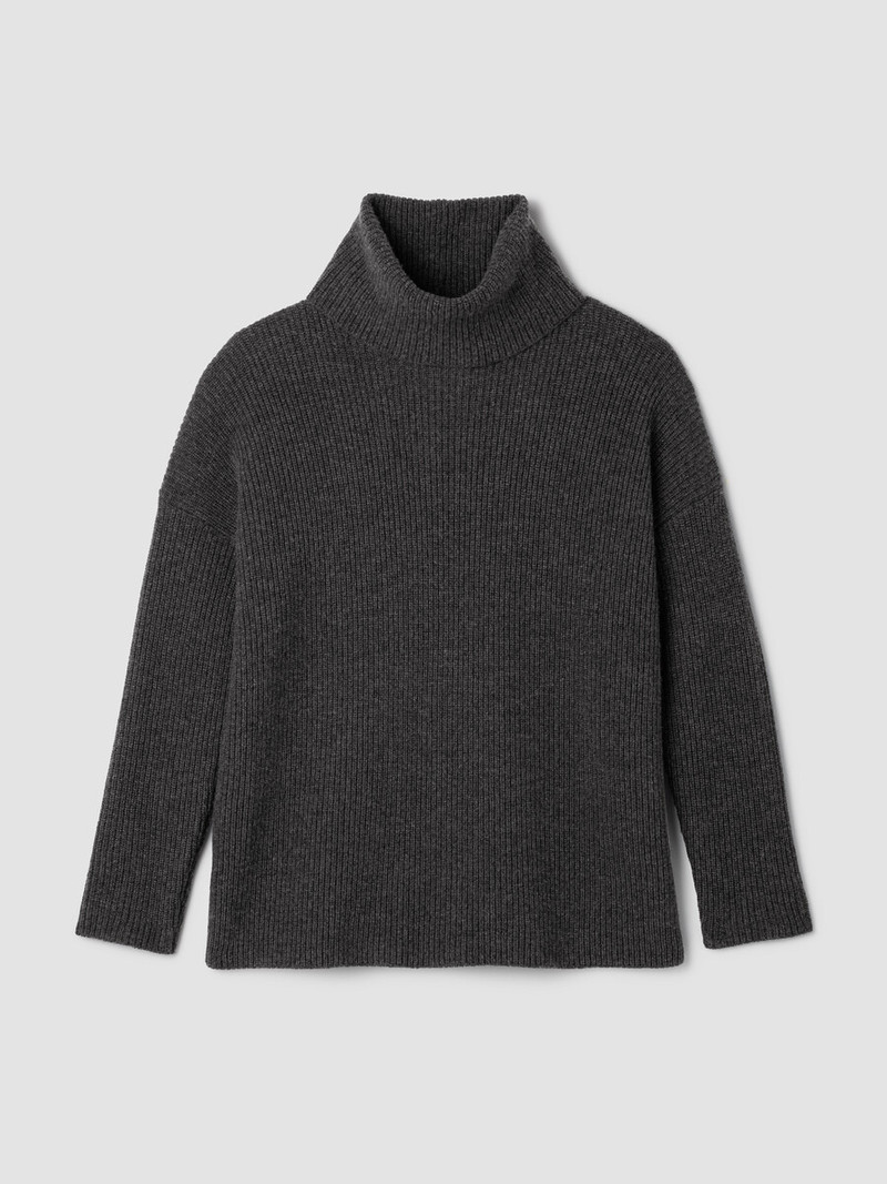Recycled Wool Cashmere Turtleneck Top 1