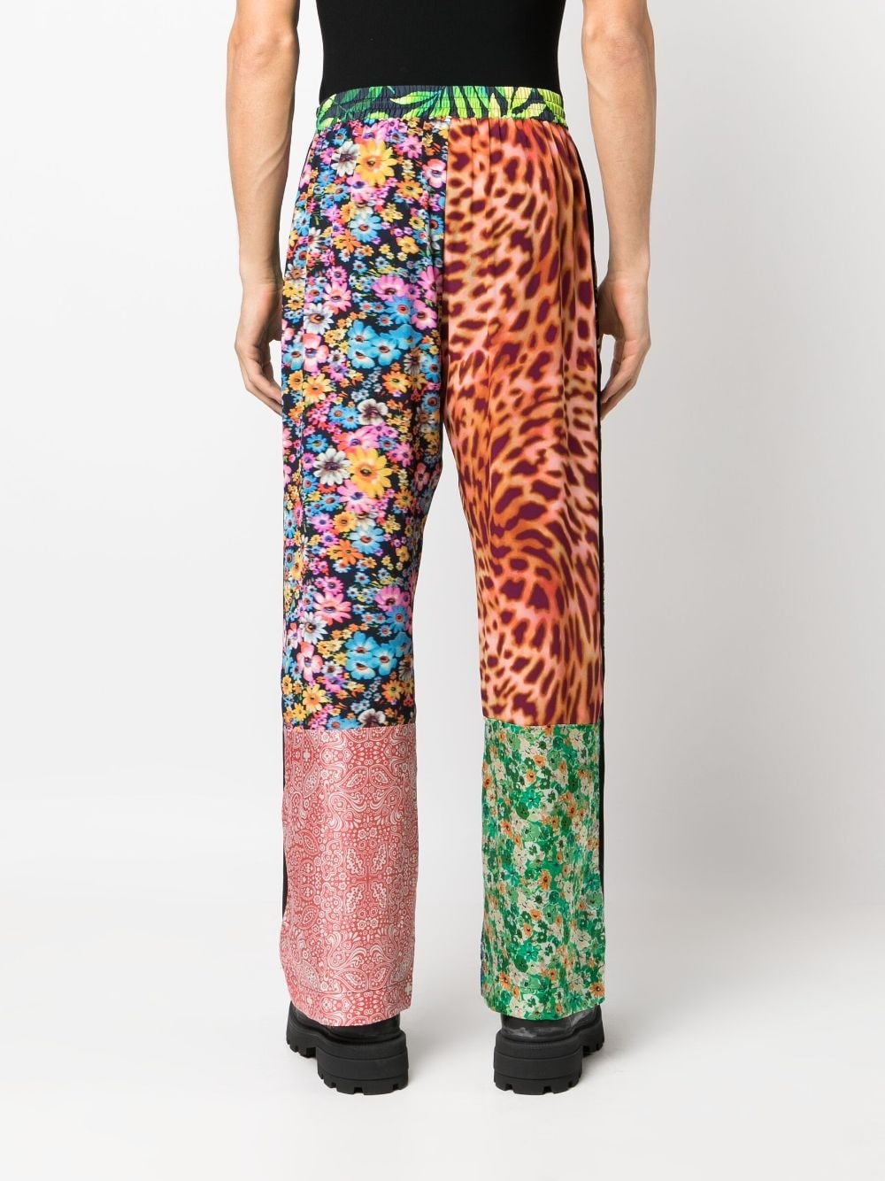 scarves-print silk trousers - 4
