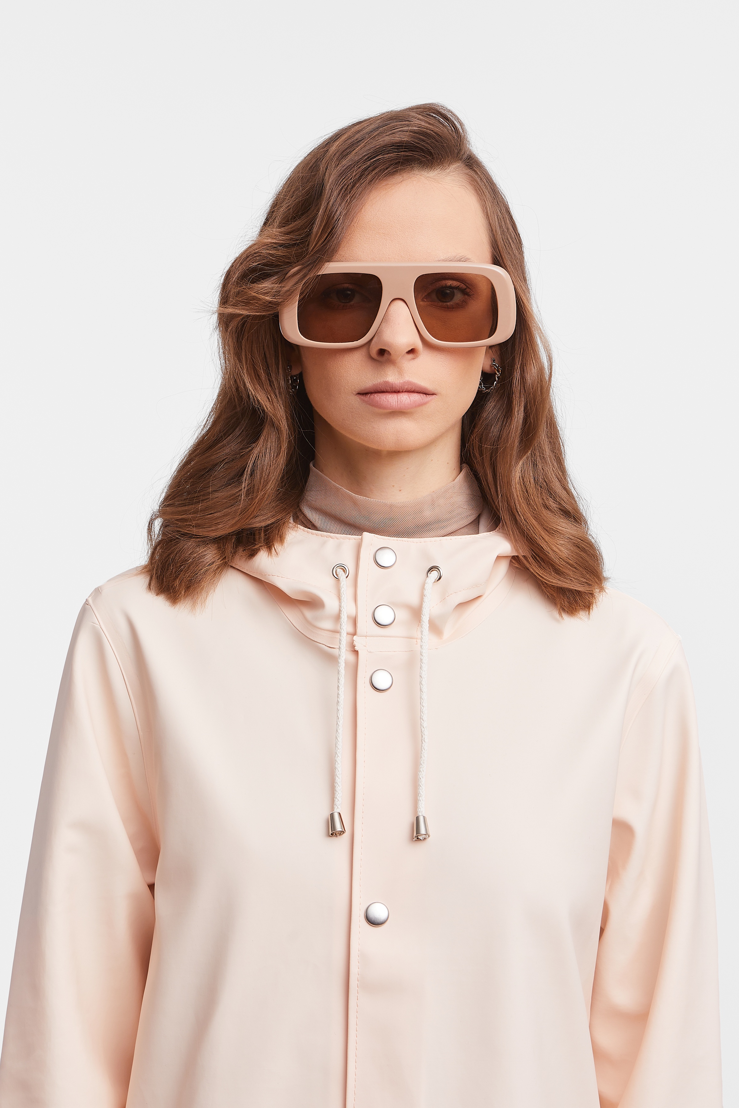 Stockholm Long Print Women Raincoat Peach - 7