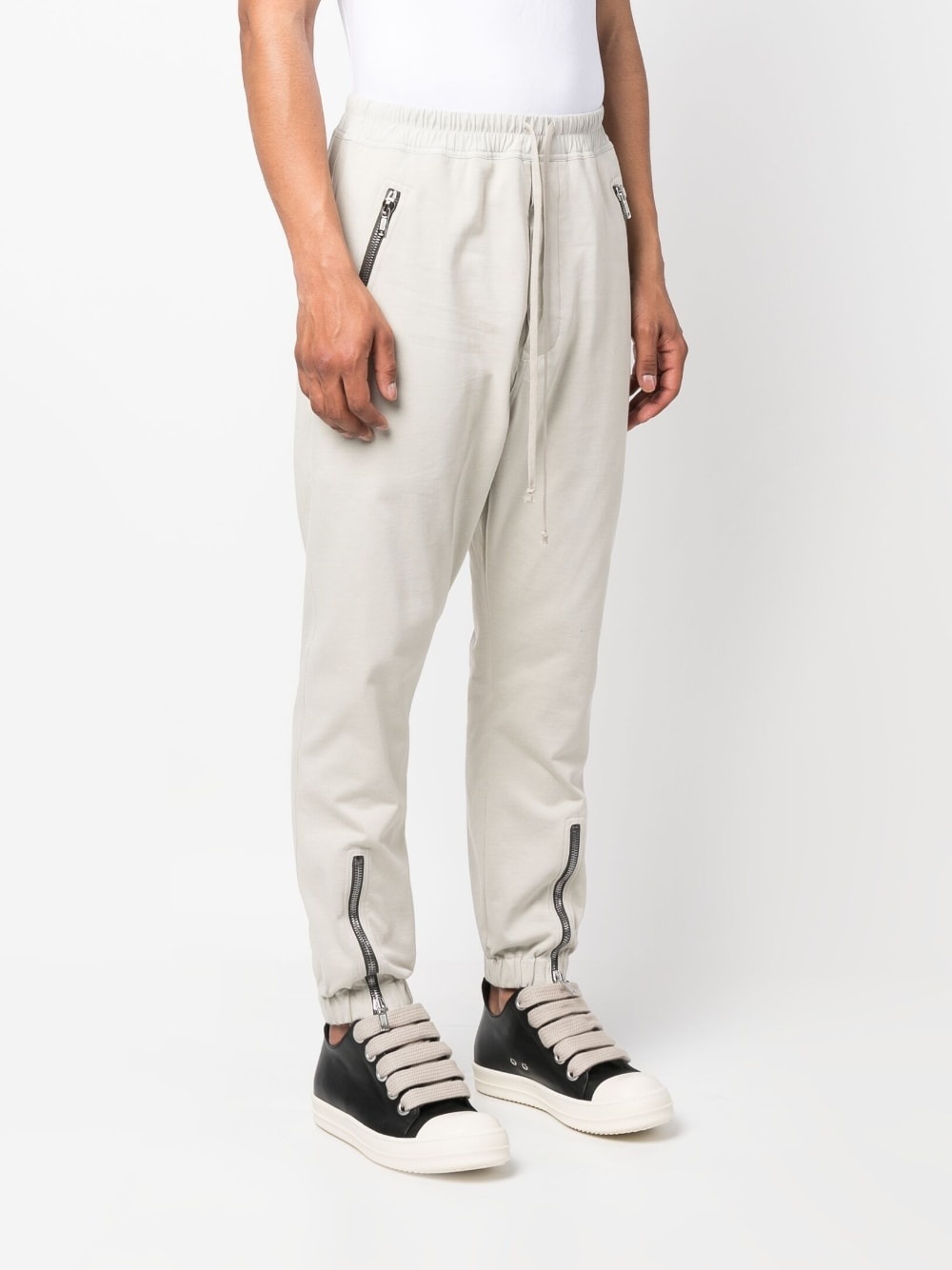 drawstring-fastening waist trousers - 3