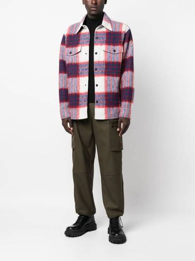 Moncler Grenoble plaid-check print shirt jacket outlook
