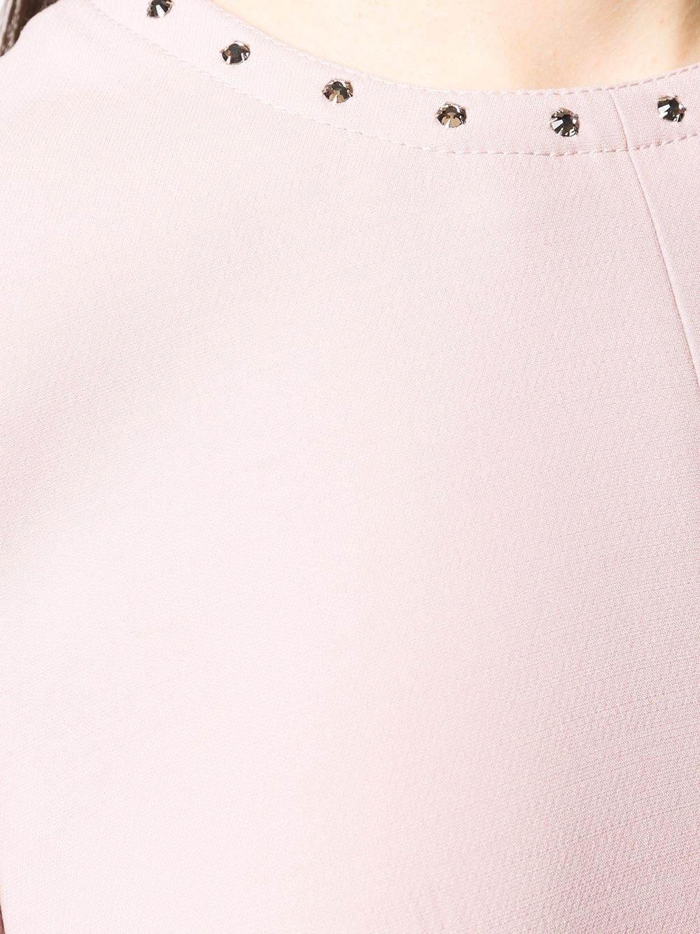 embellished trim flared dress - 5