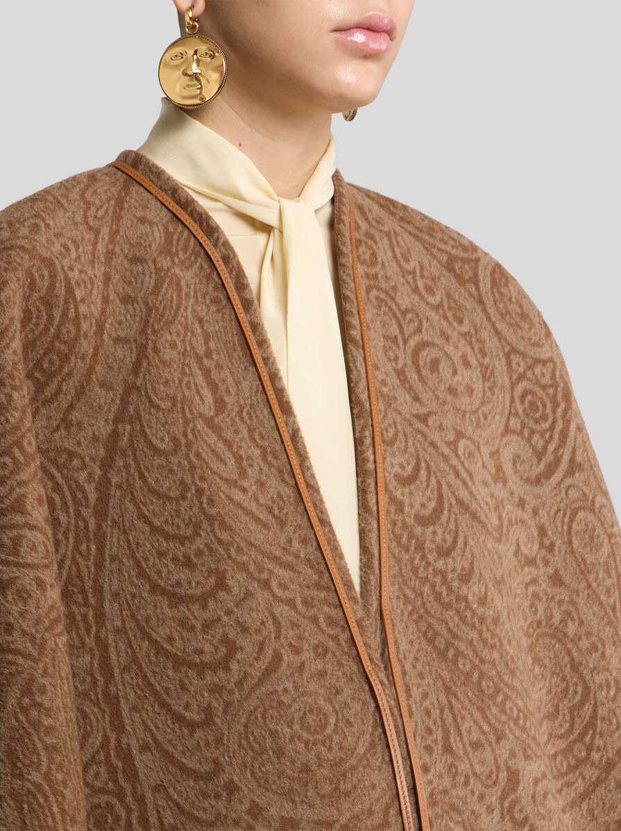 WOOL AND CASHMERE JACQUARD CAPE - 2