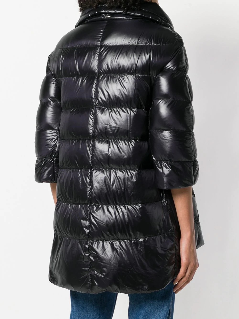 puffer front zipped coat - 4