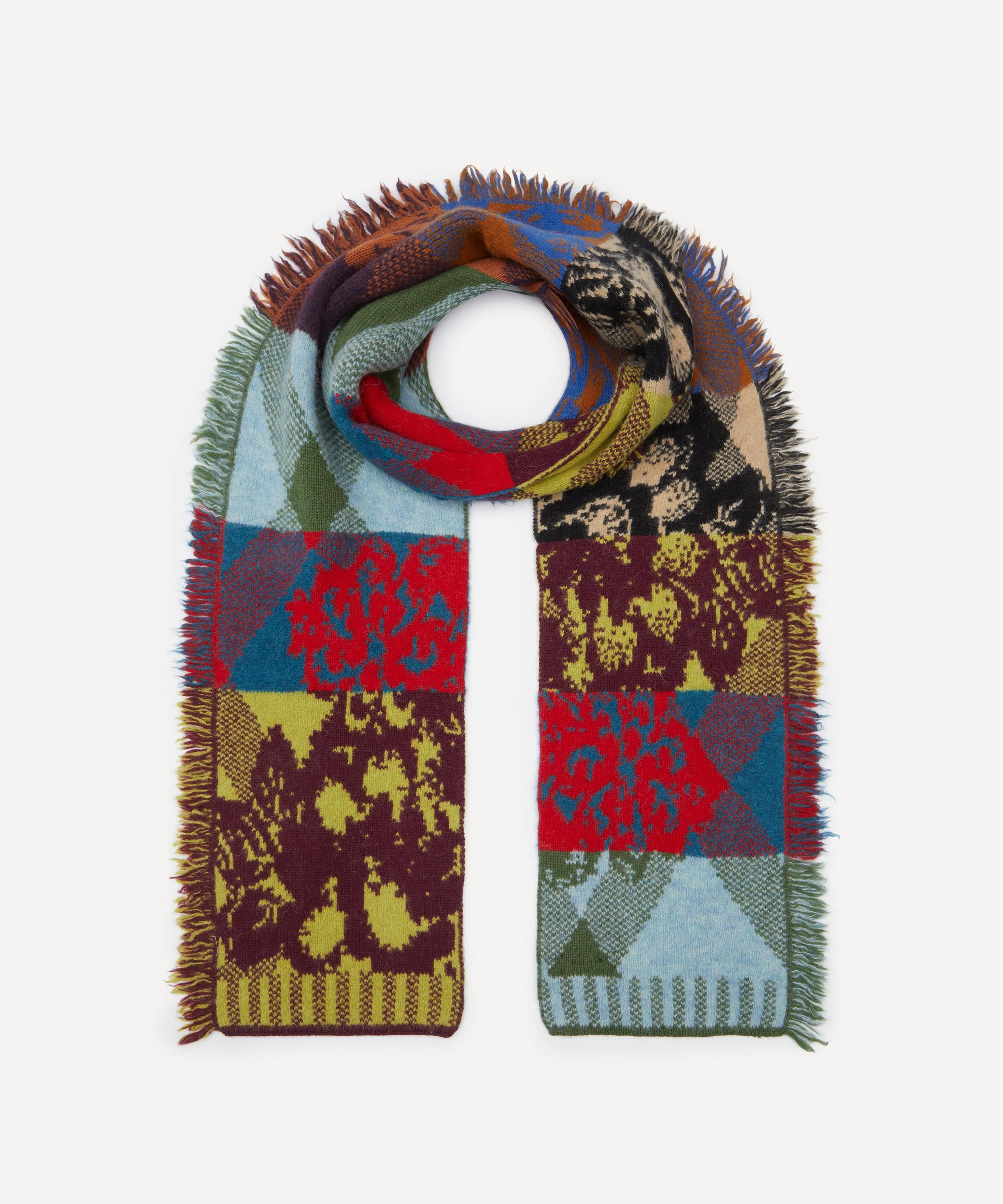 Long Wool-Blend Scarf - 1