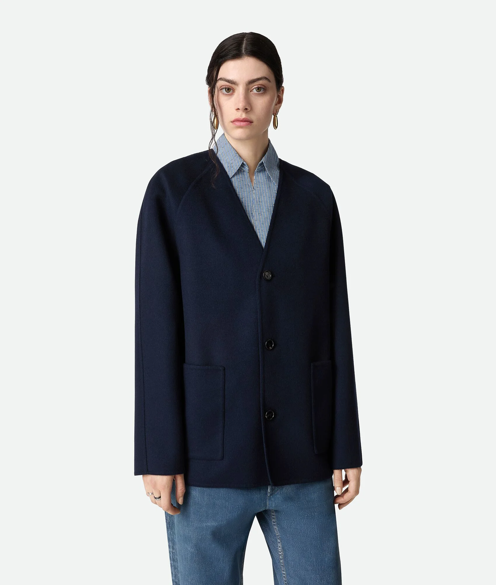 Light Wool And Cashmere Coat - 1