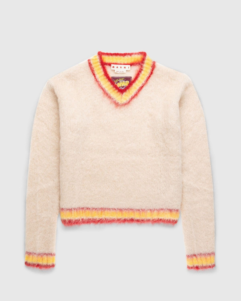Marni – Mohair Sweater Beige Multi 1