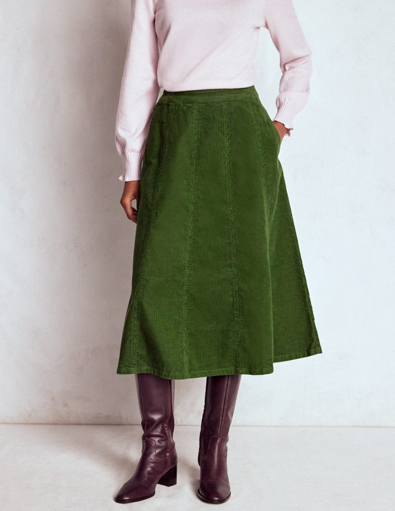 Joy Cord Midi Skirt-Fern 5