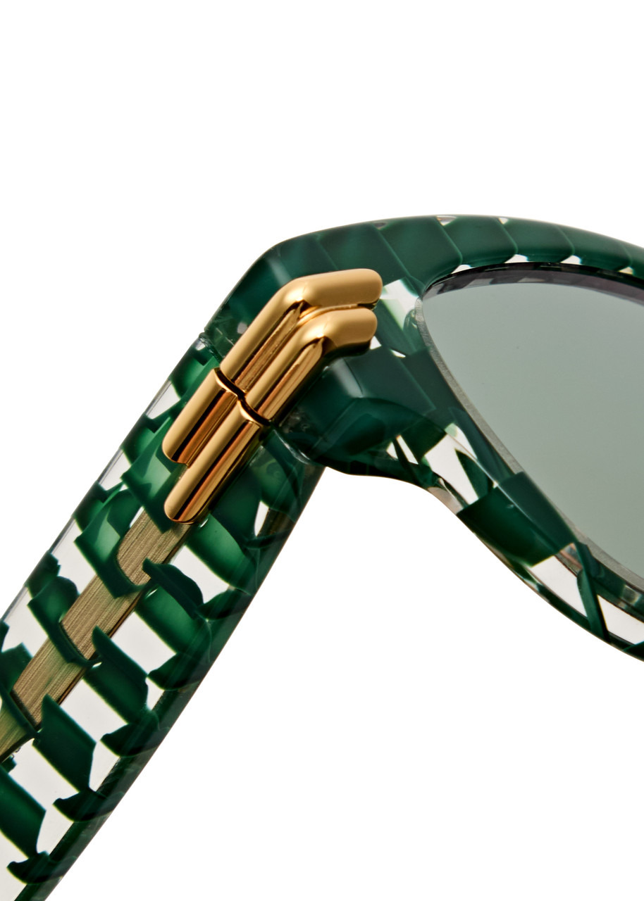 Bottega Veneta Rectangle-frame Sunglasses - 3