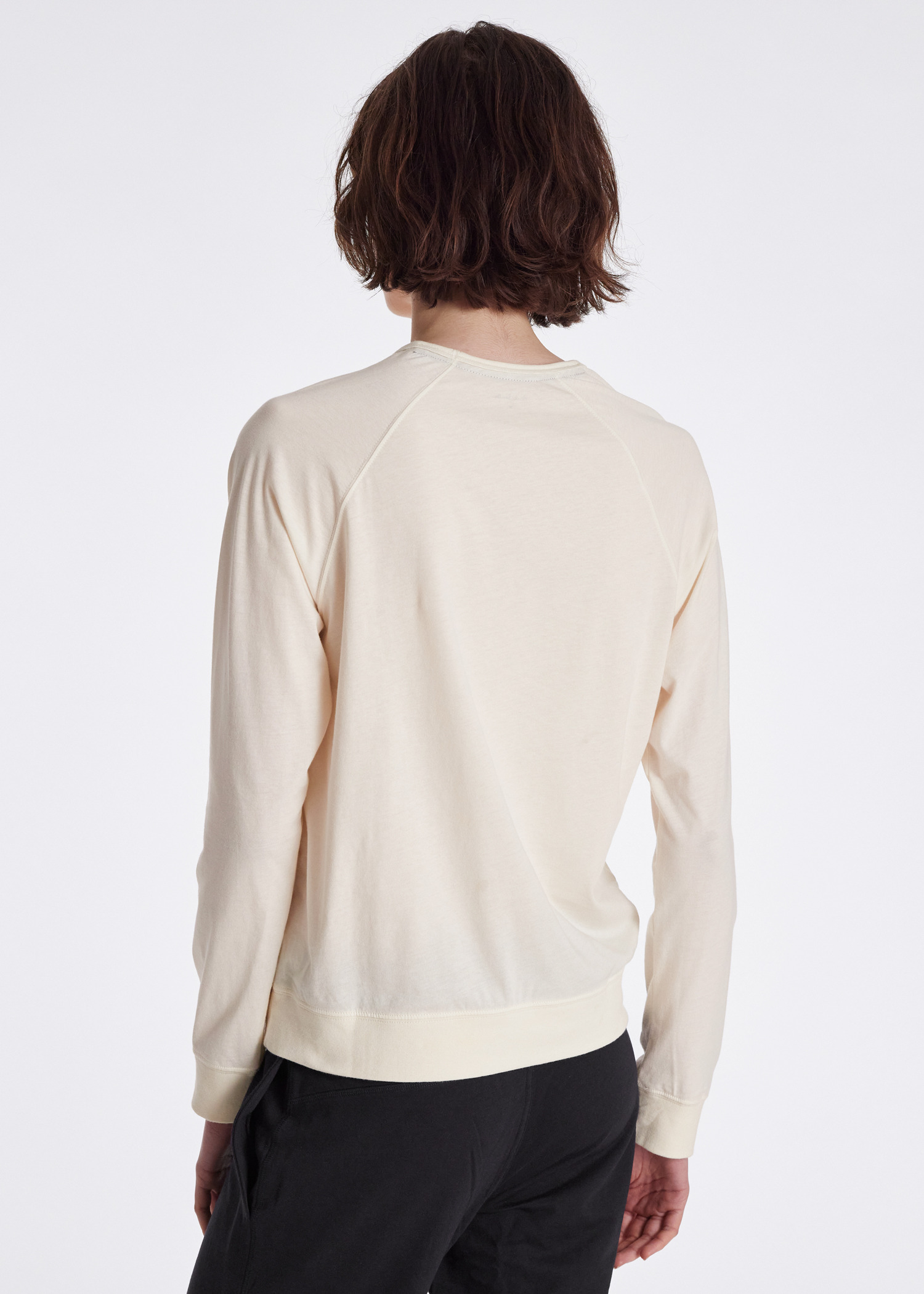 Women's Cream Lounge Jersey 'Swirl Heart' Long-Sleeve Top - 6