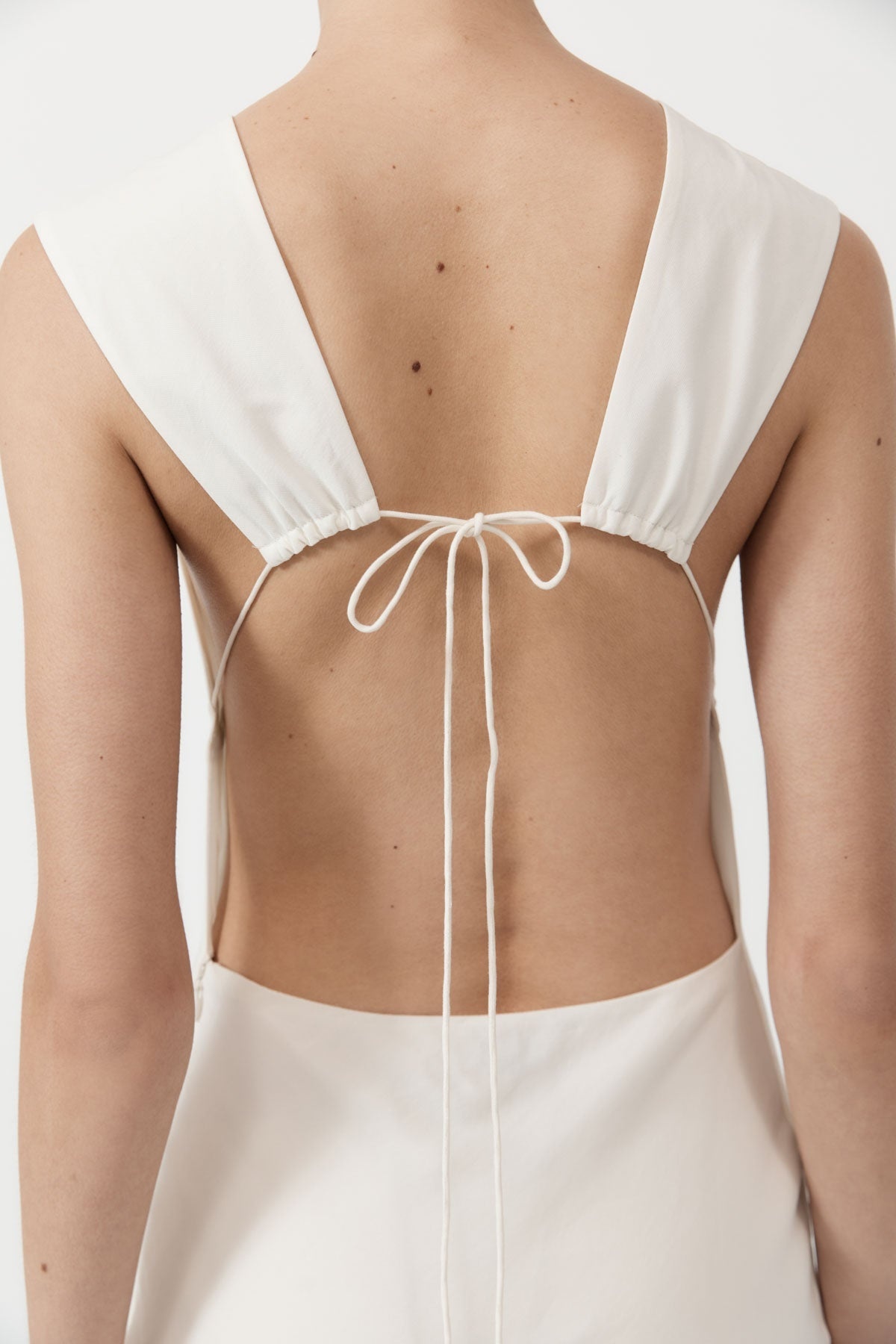 Rouleau Tie Dress - Porcelain - 5