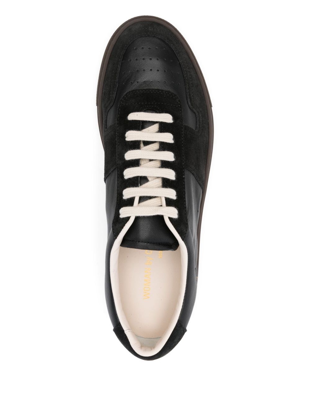 panelled low-top sneakers - 4