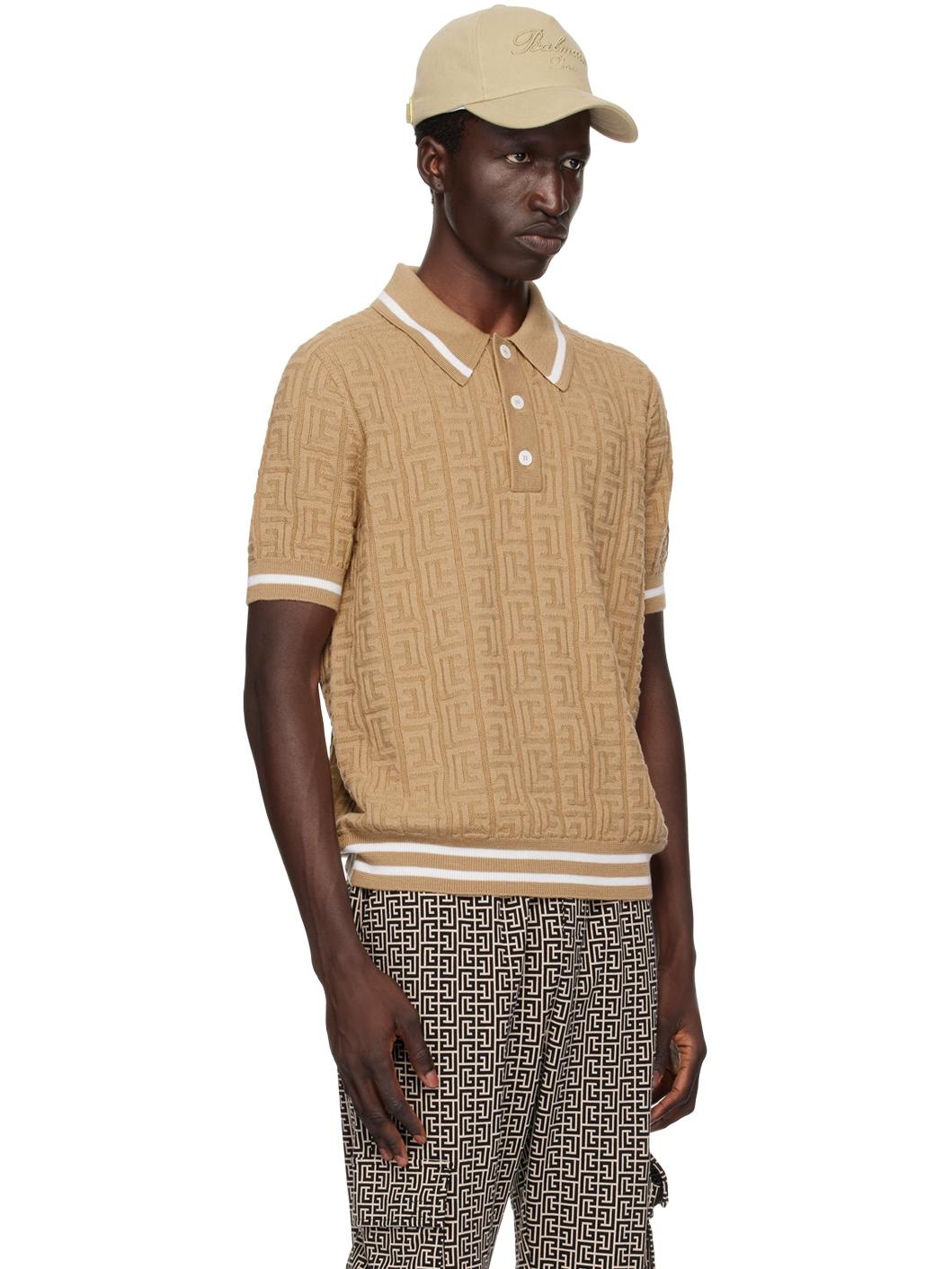 Beige 'PB' Labyrinth Polo - 2