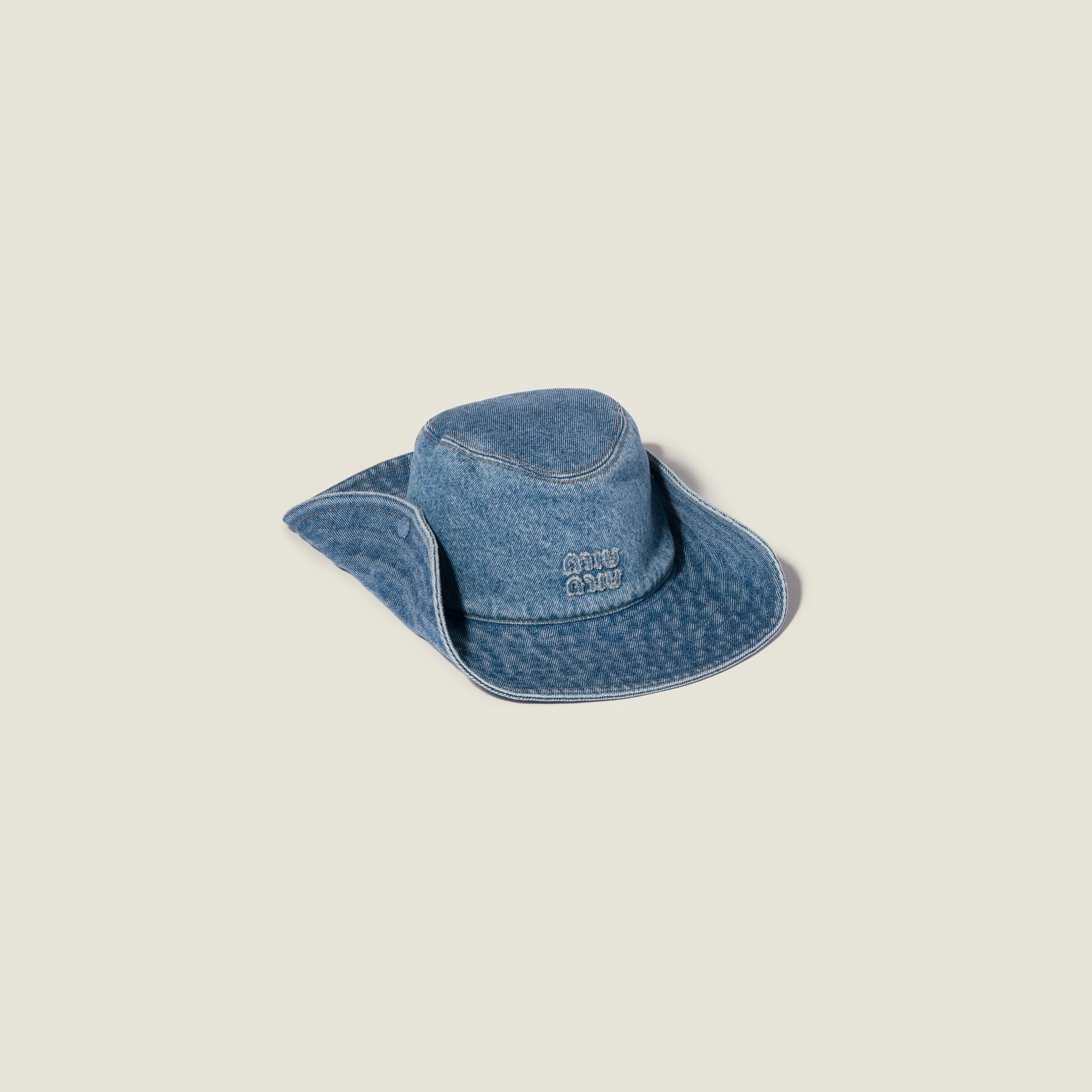 Washed denim cowboy hat - 1