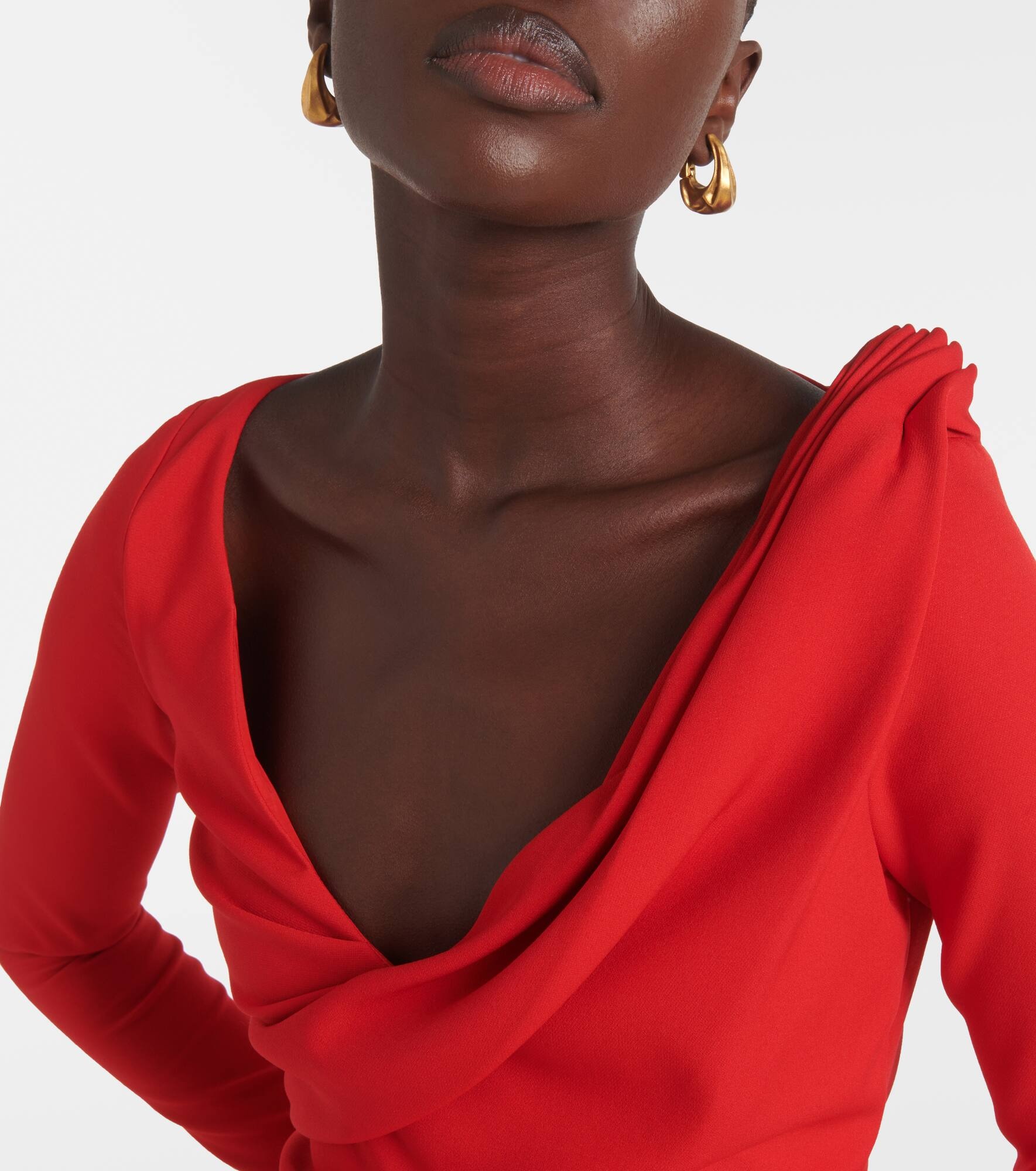 Draped midi dress - 4