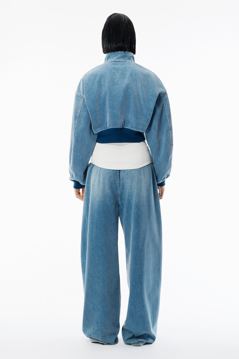 Light Blue Brushed Denim Sweatpant 4