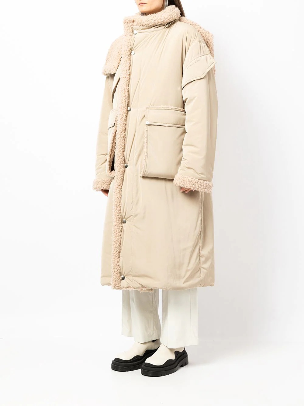 garment-dyed parka coat - 3