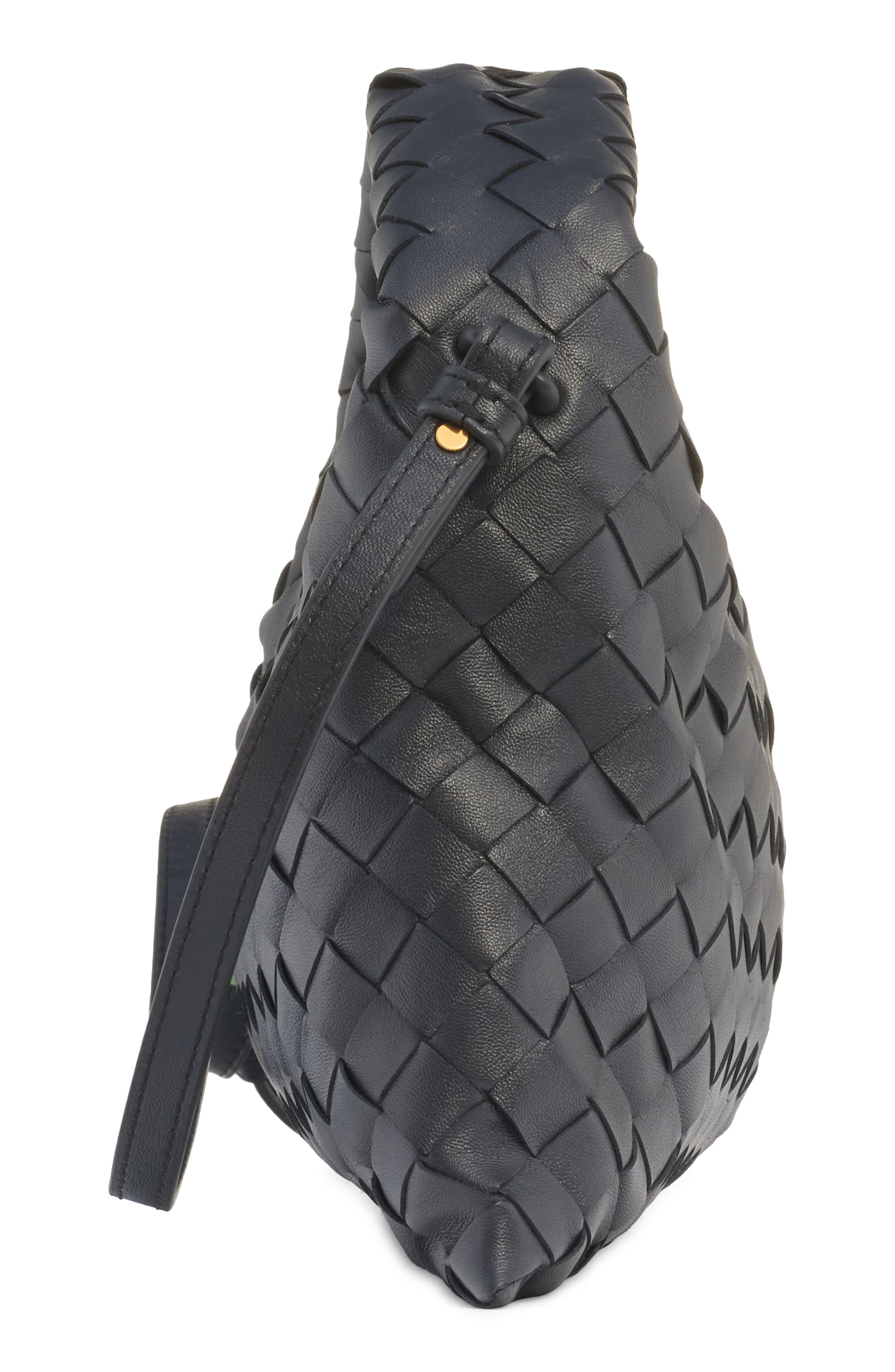 Bottega Veneta Mini Hop Intrecciato Leather Hobo Bag in Shadow at Nordstrom - 6